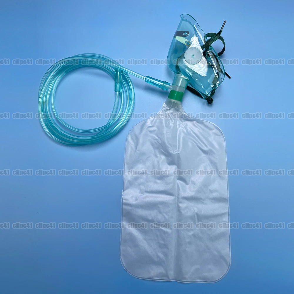 Oxygen Mask Non-Rebreather - 튜브가 포함된 성인용 고농도 산소 마스크