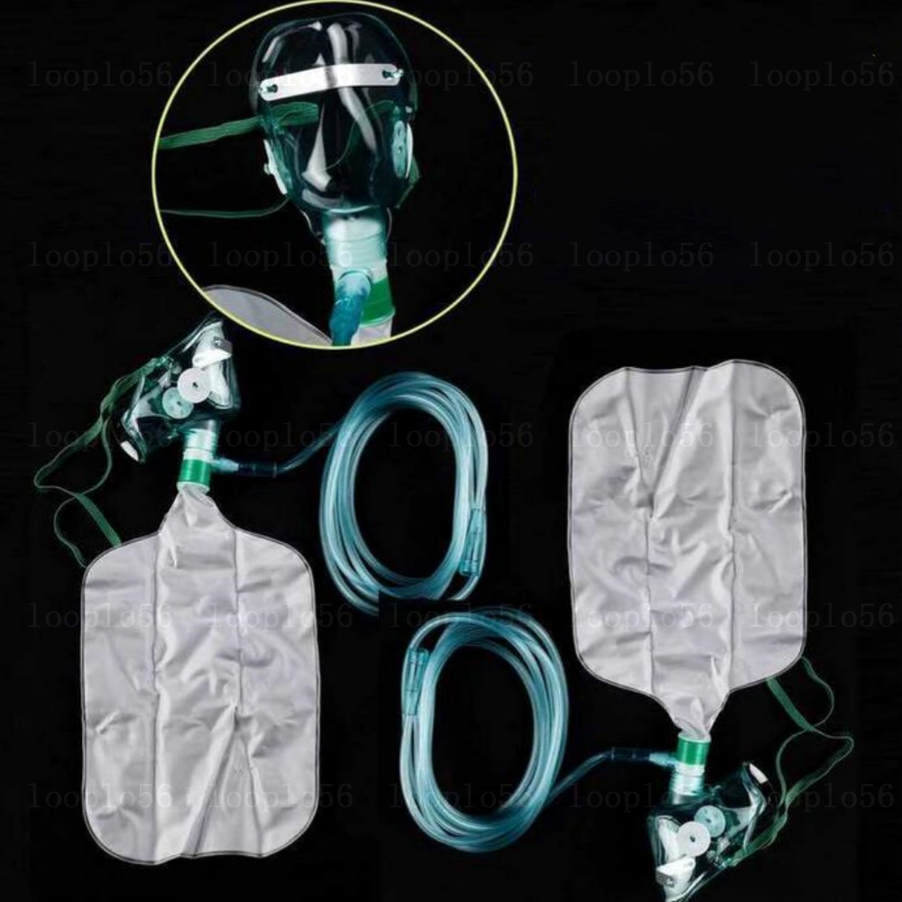 Oxygen Mask Non-Rebreather - 1-20개 성인용 고농도 산소 마스크(튜브 포함)