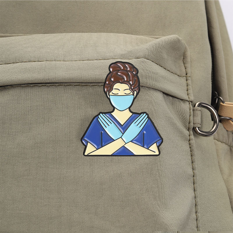 의료 테마 에나멜 핀 간호사 의사 실험복 치아 보호대  - Medical Lab Worker 리뷰 및 가격