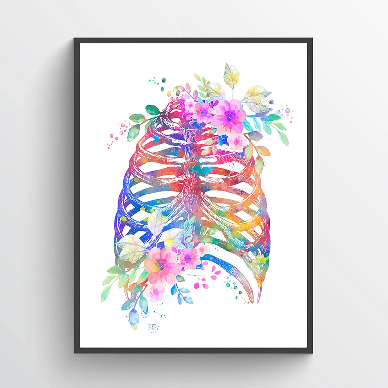 해부학 의료 포스터 꽃 기관 벽 예술 캔버스 그림 인류 - Medical Lab Posters 리뷰 및 가격