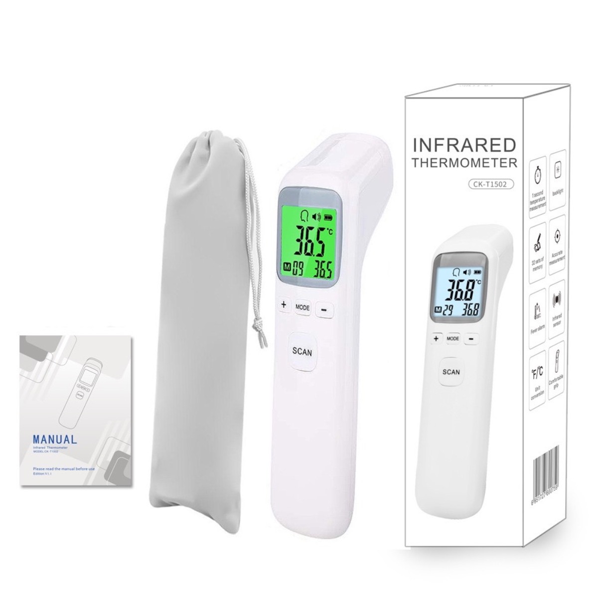 성인 및 어린이용 체온계, 비접촉식 이마 체온계, 발열 - Digital Thermometer Infrared 리뷰 및 가격