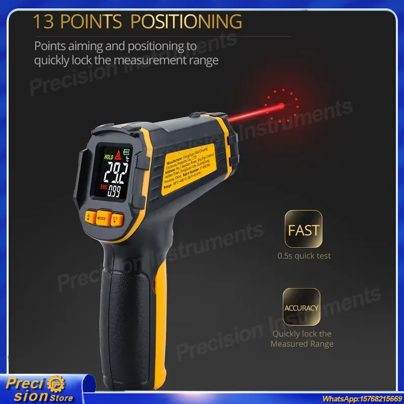 디지털 적외선 온도계 비접촉식 레이저 온도계 컬러 LC - Digital Thermometer Infrared 리뷰 및 가격